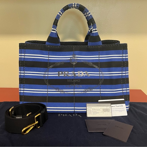 *FINAL SALE* Prada Canapa Canvas Tote Bag - Picture 1 of 10